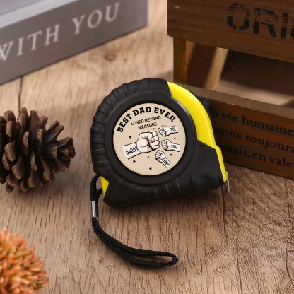 4 Names Personalised Tape Measure – Custom Father's Day Gift for Dad | Jessemade