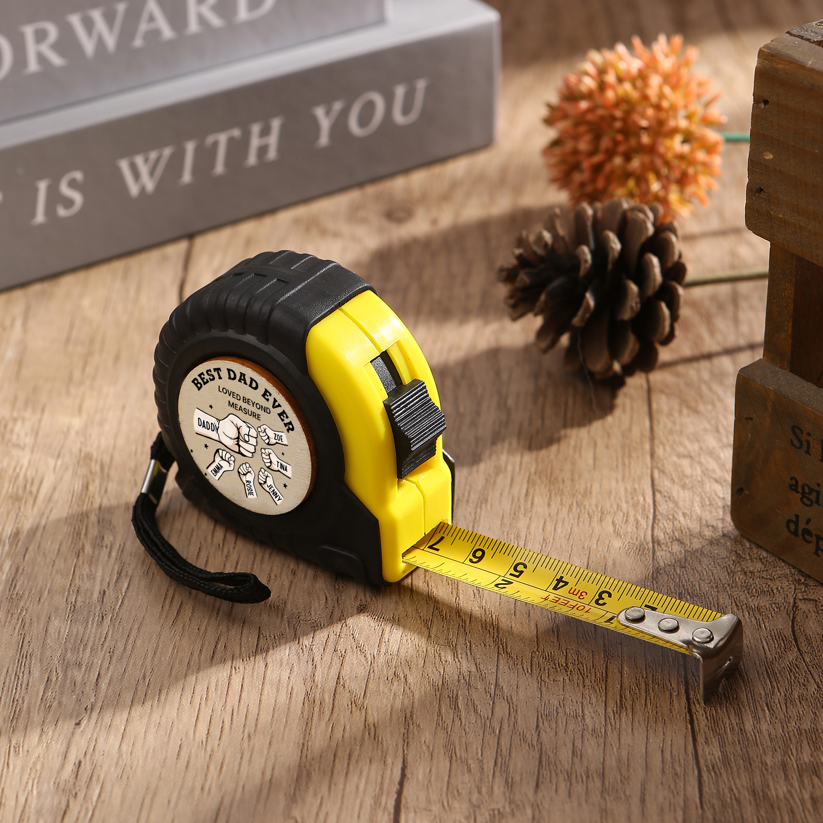 6 Names Personalised Tape Measure – Custom Father's Day Gift for Dad | Jessemade