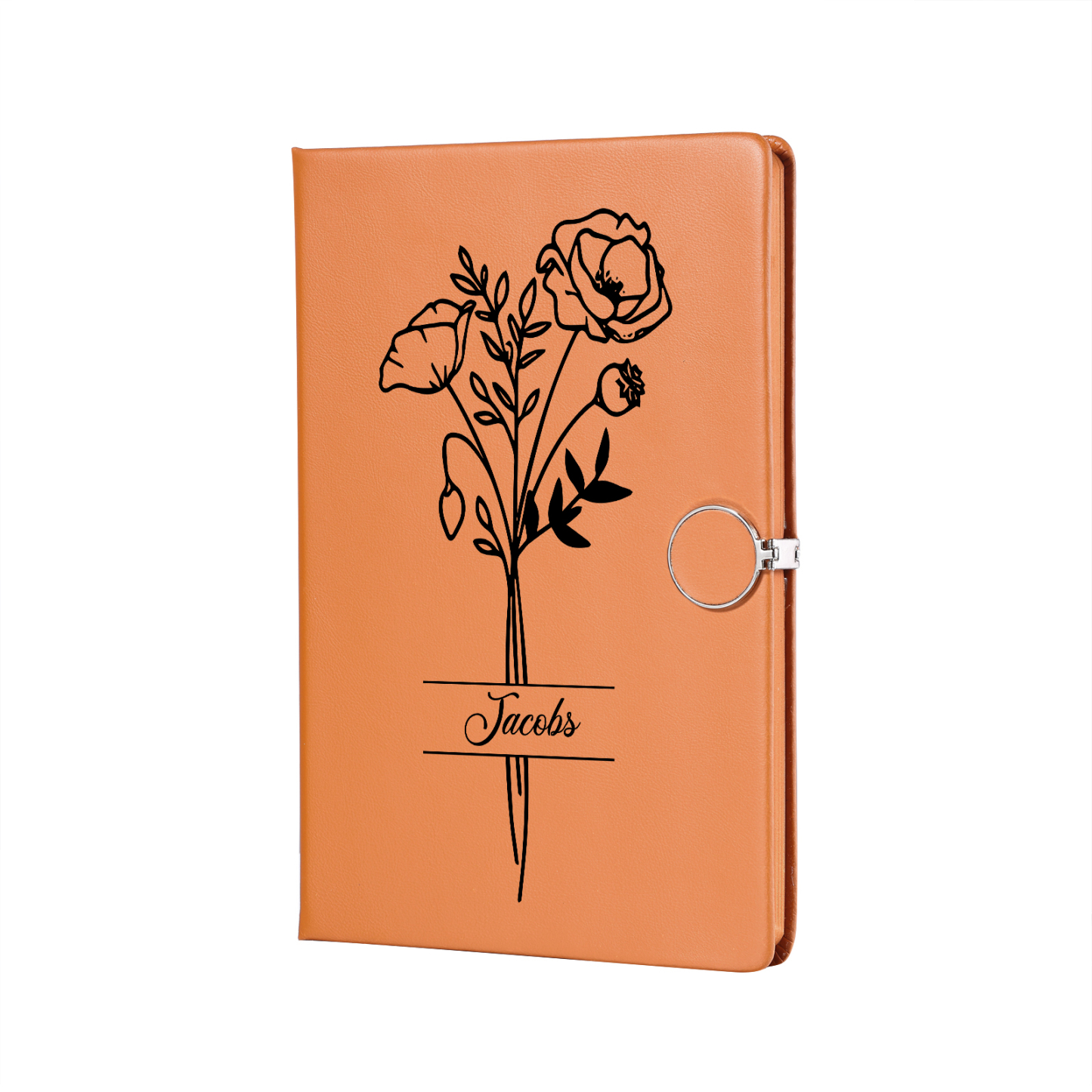 Personalised Birth Flower Notebook Gift Set with Name – Custom A5 Stationery Present for Students | Jessemade