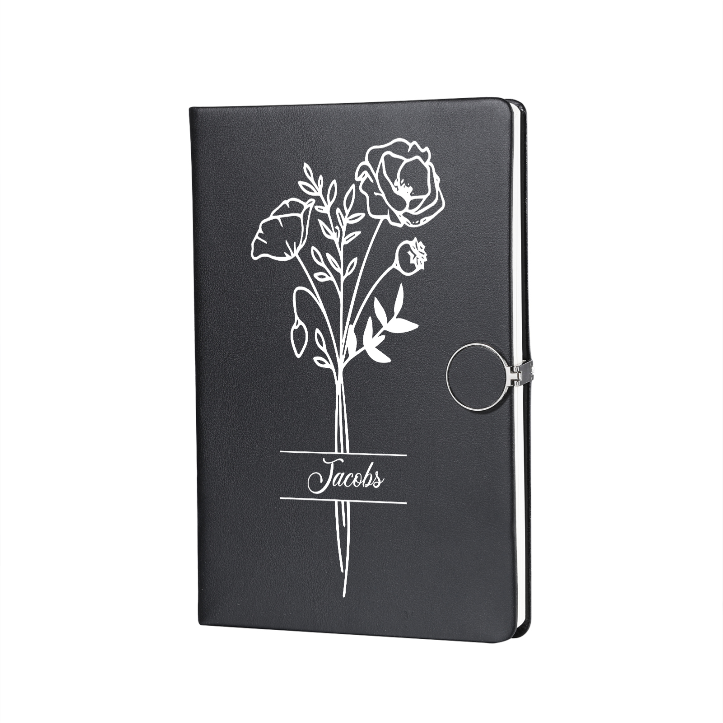 Personalised Birth Flower Notebook Gift Set with Name – Custom A5 Stationery Present for Students | Jessemade