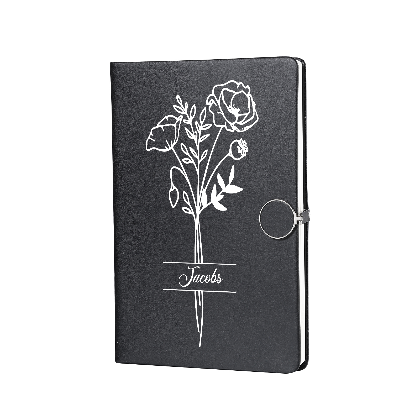 Personalised Birth Flower Notebook Gift Set with Name – Custom A5 Stationery Present for Students | Jessemade