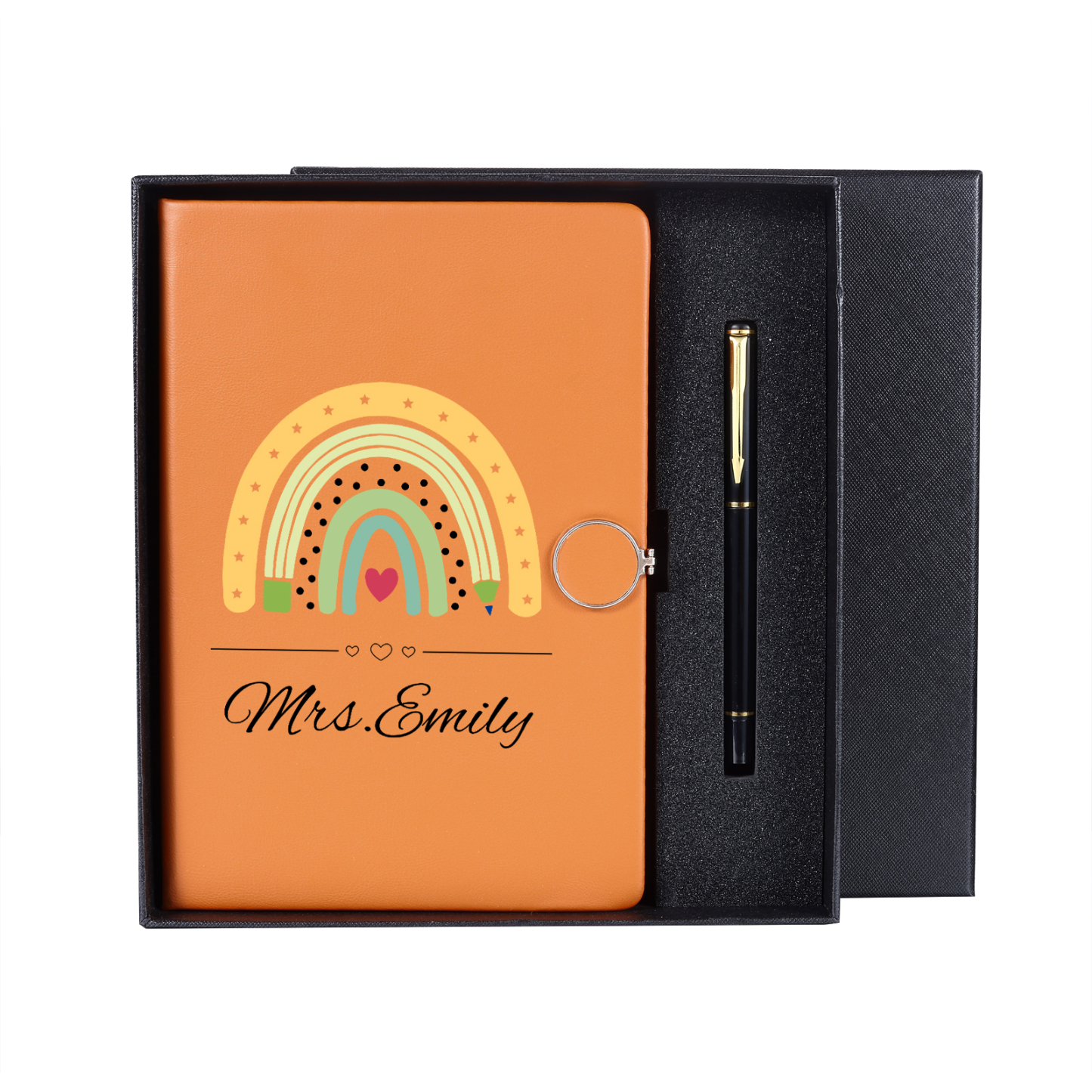 Personalised Rainbow A5 Notebook Gift Set with Name – Thoughtful Stationery Present | Jessemade