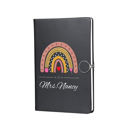 Personalised Rainbow A5 Notebook Gift Set with Name – Thoughtful Stationery Present | Jessemade