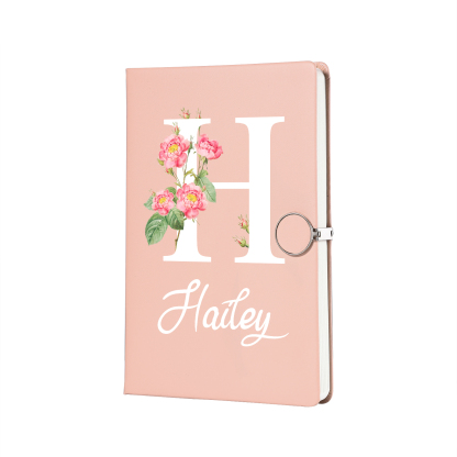 Personalised Floral Initial A5 Notebook Gift Set with Name – Custom Stationery Present for Every Occasion | Jessemade