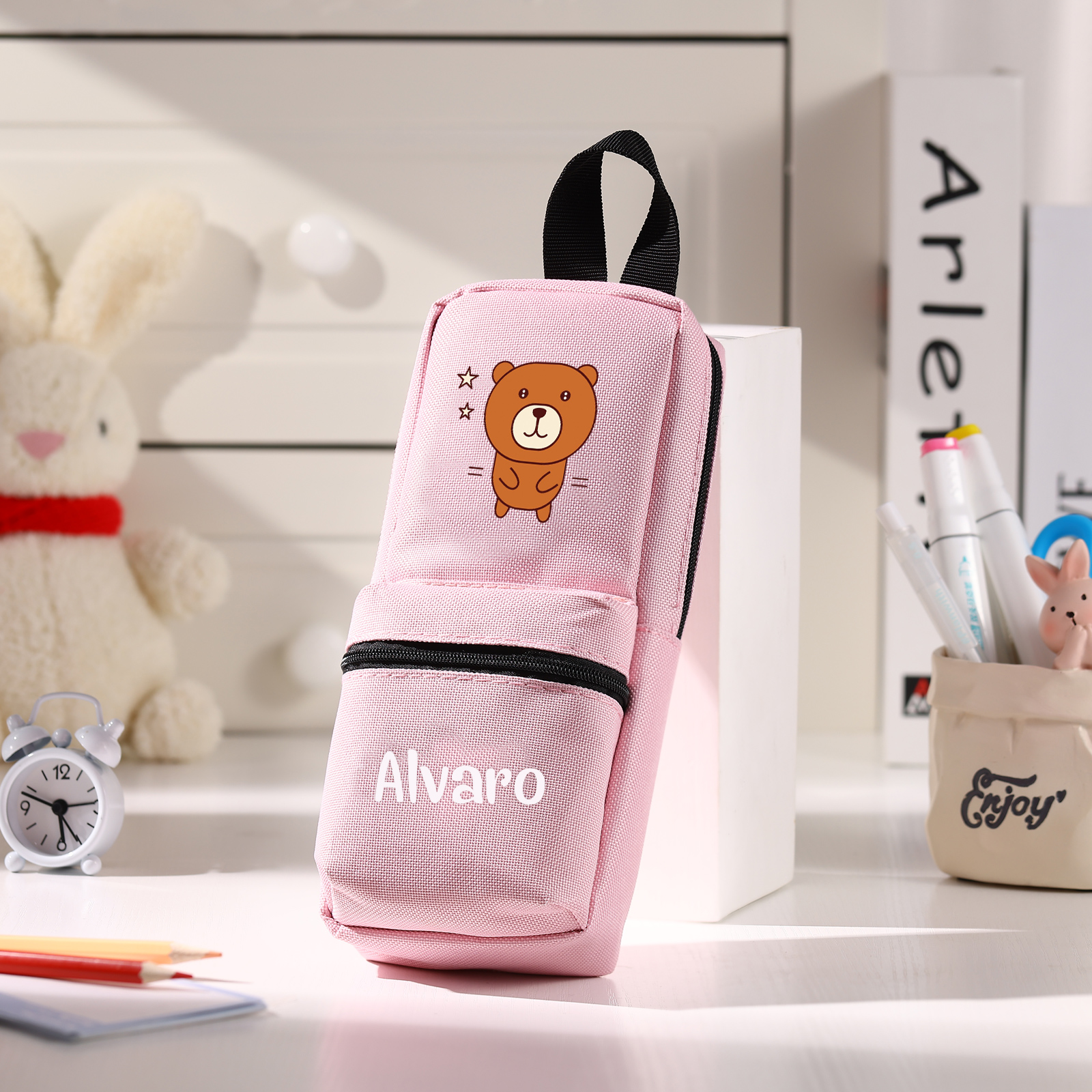 Personalised Animal Pencil Case with Custom Name & Pattern for Kids | Jessemade