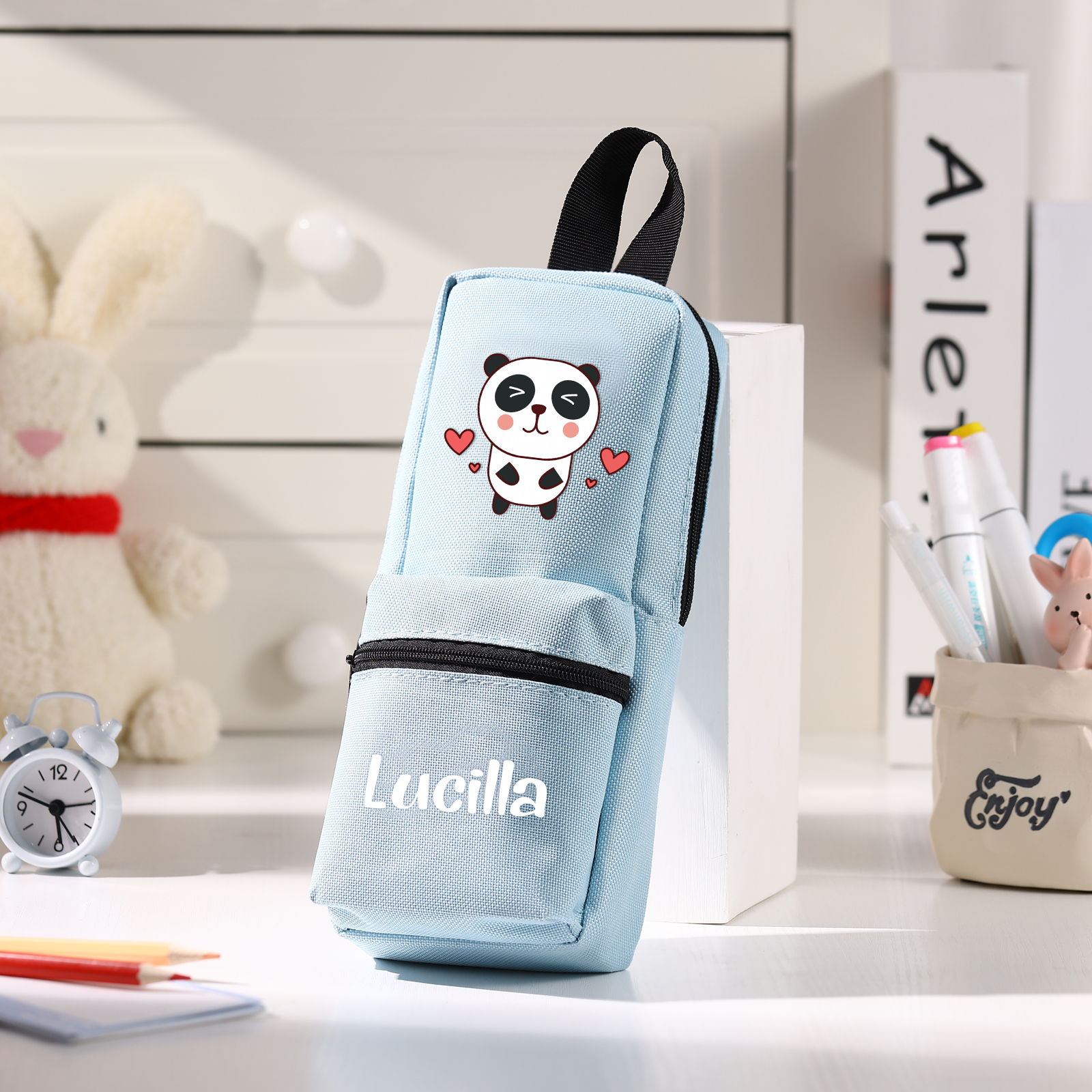 Personalised Animal Pencil Case with Custom Name & Pattern for Kids | Jessemade