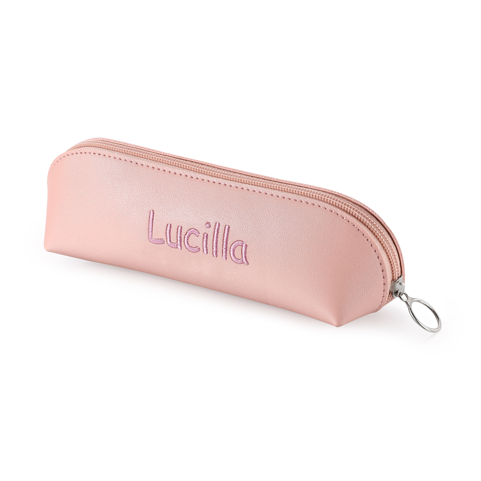 1 Name Personalised Pencil Case for Girls & Boys – PU Leather with Custom Embroidery | Jessemade
