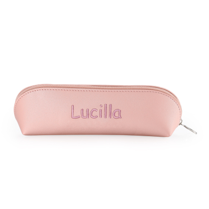 1 Name Personalised Pencil Case for Girls & Boys – PU Leather with Custom Embroidery | Jessemade