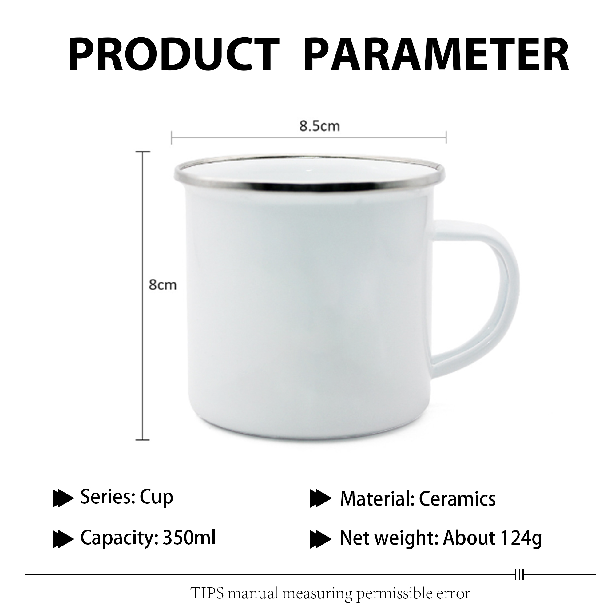 Customisable enamelled mug – funny cats ‘Servant’