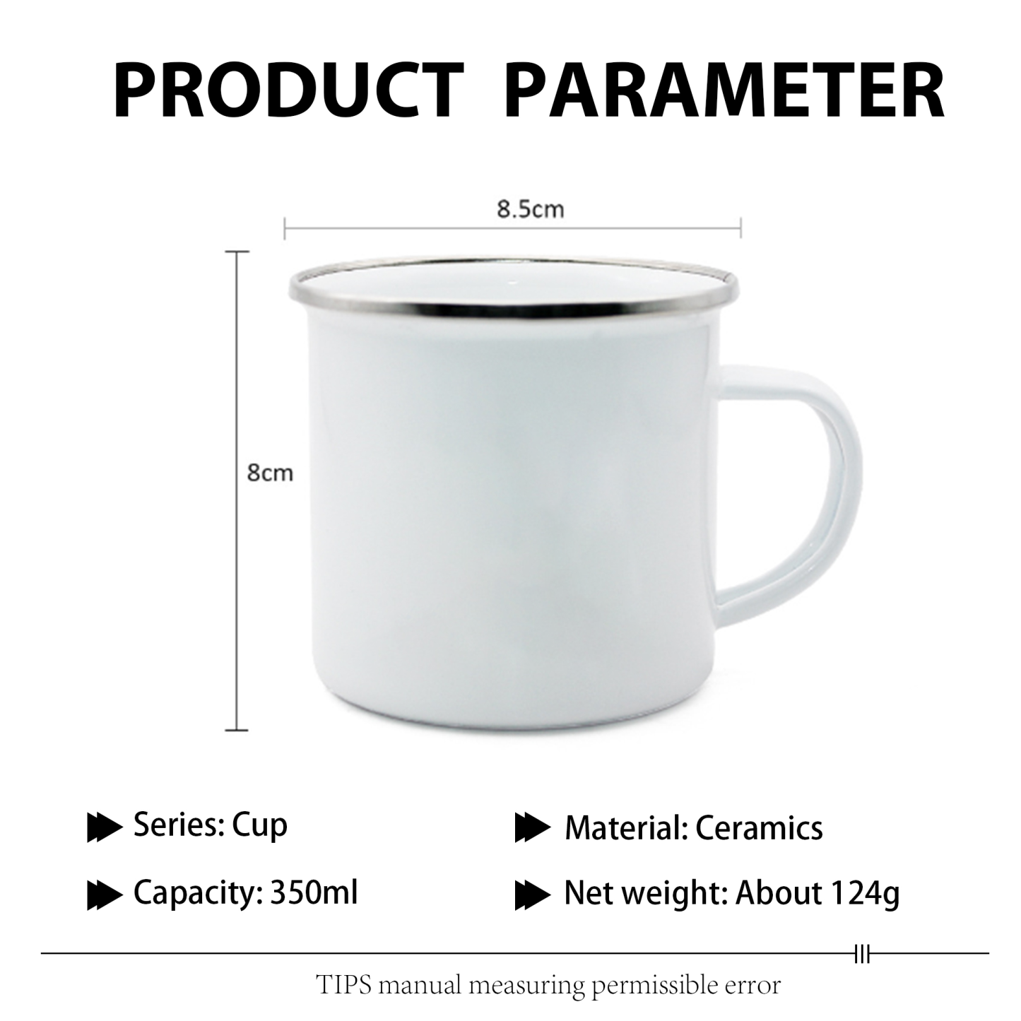 Customisable enamelled mug – funny cats ‘Servant’