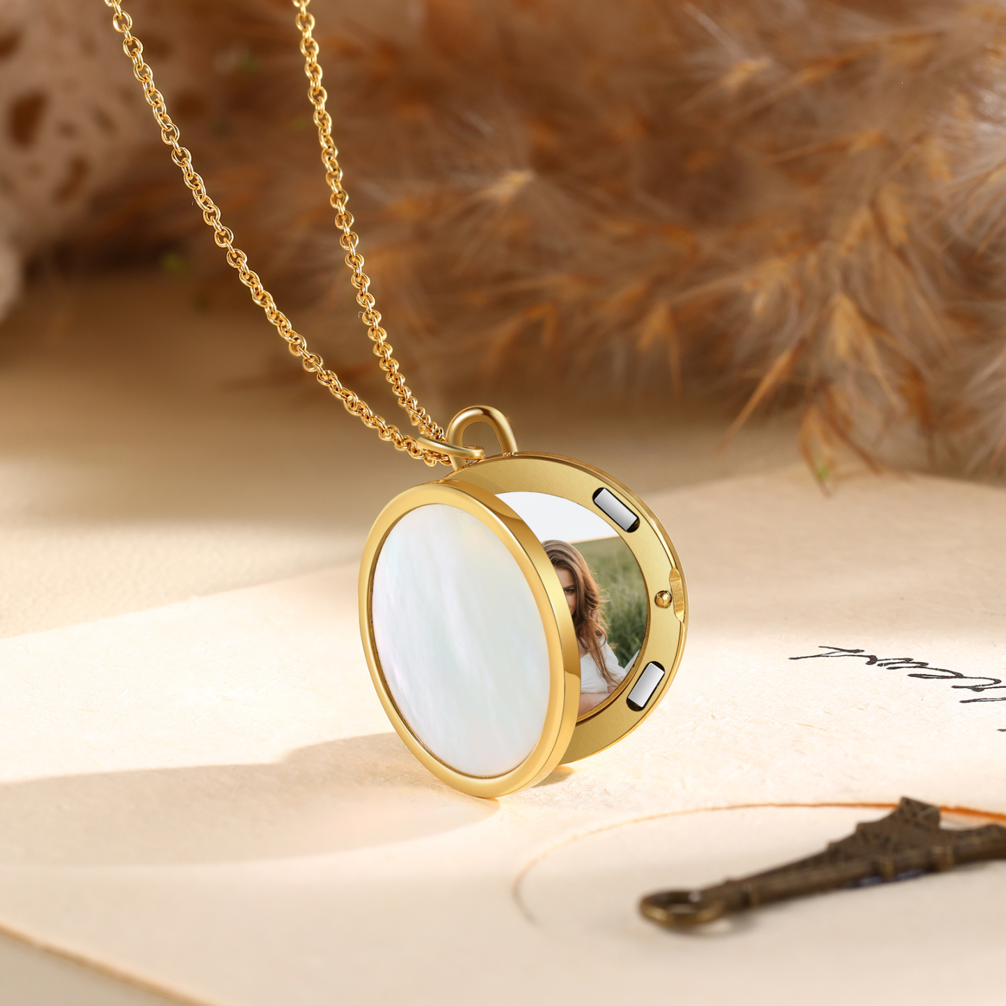 Always Love You Personalised Circle Photo Frame Necklace A Sentimental Custom Gift for Her