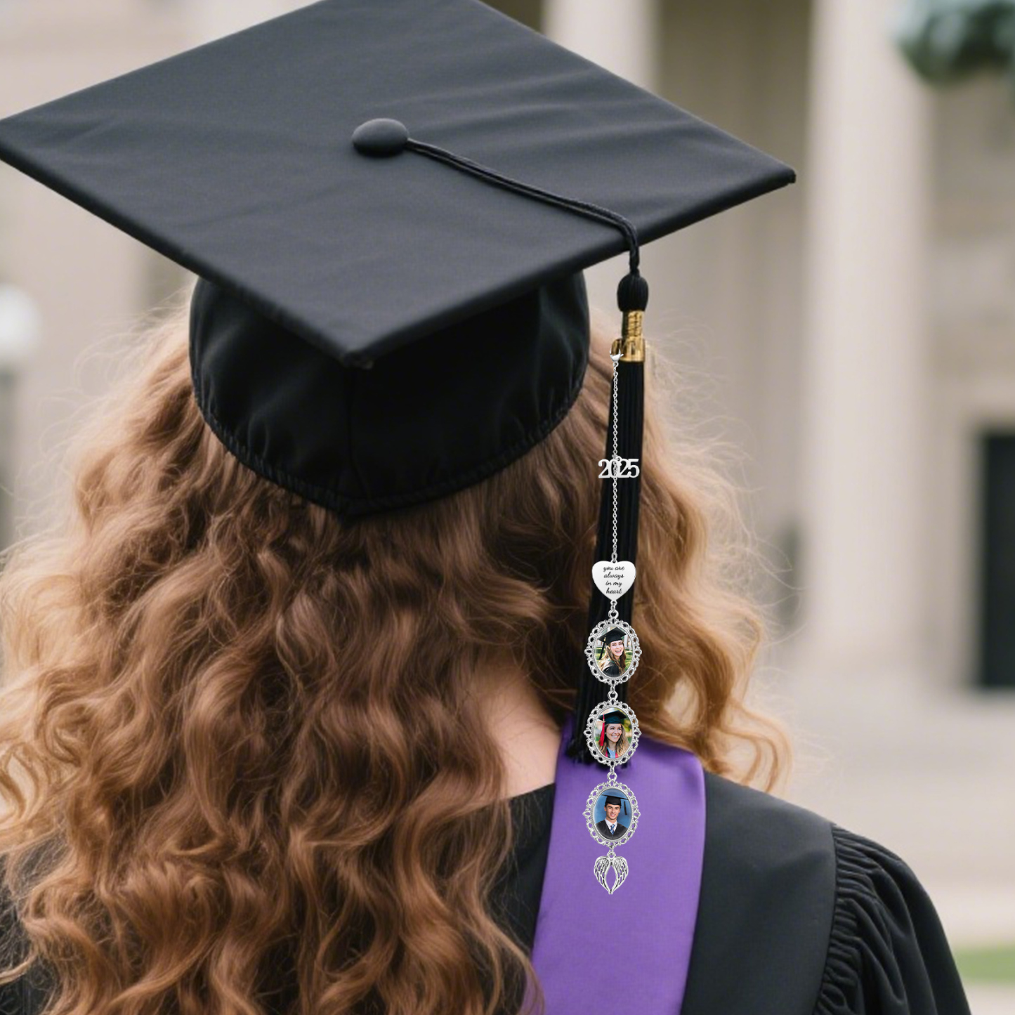 Personalised 2025 Graduation Hanging Ornament with 3 Custom Photos and Text – Gift for Graduates | Jessemade