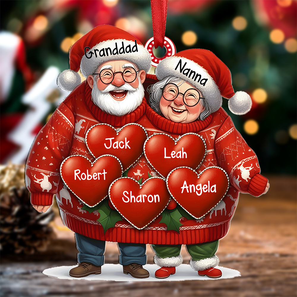 Personalised Christmas Ornament – Family Christmas Gift for Grandparents