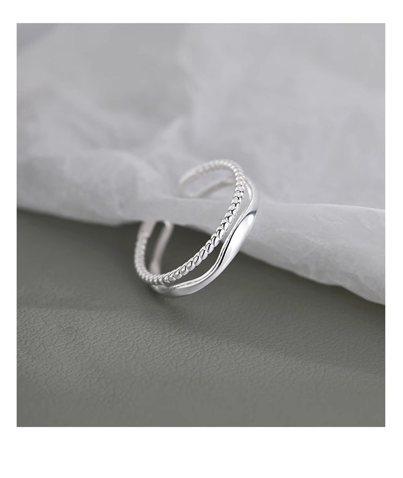 Open Adjustable Silver Ring for Women – Elegant Design Gift for Family or Friends | Jessemade