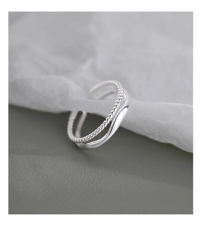 Open Adjustable Silver Ring for Women – Elegant Design Gift for Family or Friends | Jessemade