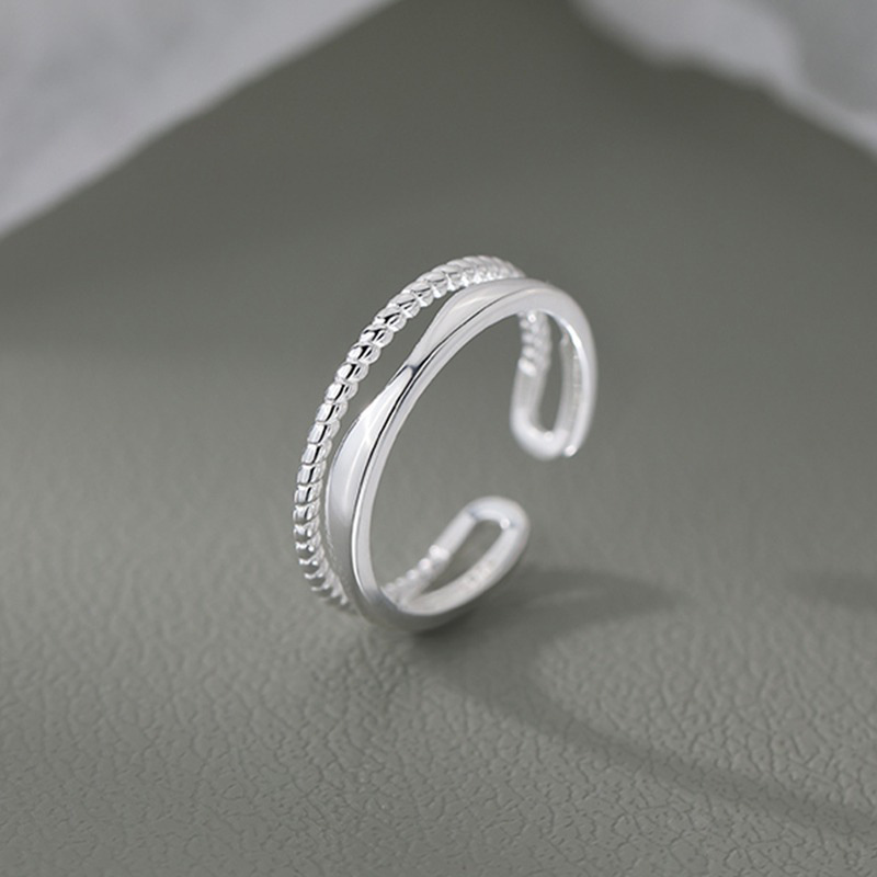 Open Adjustable Silver Ring for Women – Elegant Design Gift for Family or Friends | Jessemade