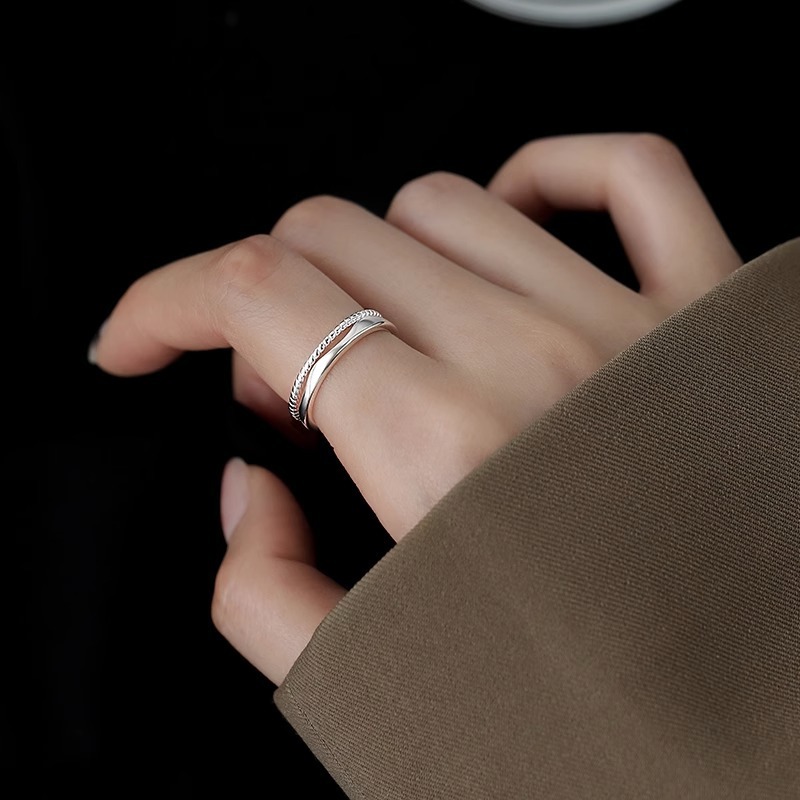 Open Adjustable Silver Ring for Women – Elegant Design Gift for Family or Friends | Jessemade