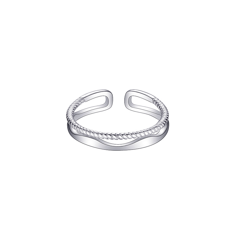 Open Adjustable Silver Ring for Women – Elegant Design Gift for Family or Friends | Jessemade