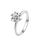 925 Sterling Silver Moissanite Ring – Elegant & Timeless Gift for Women