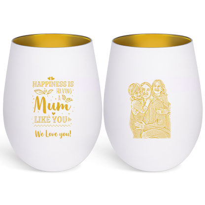 Personalised Glass Candle Holder with Photo,  gift for Mum