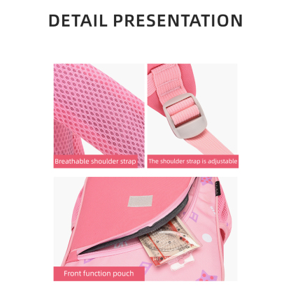 Personalised Pink Bunny Yellow Tiger Blue Dinosaur Children School Bag Embroidery Name Black Backpack Customised Schoolbag Travel Bag For Kids