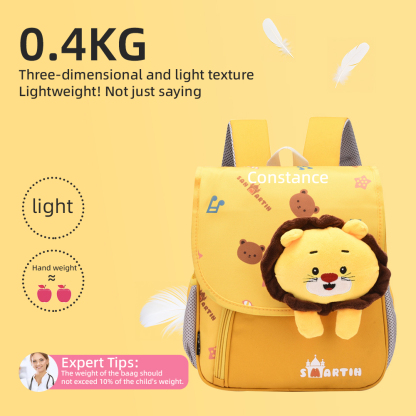 Personalised Pink Bunny Yellow Tiger Blue Dinosaur Children School Bag Embroidery Name Black Backpack Customised Schoolbag Travel Bag For Kids