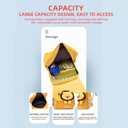 Personalised Pink Bunny Yellow Tiger Blue Dinosaur Children School Bag Embroidery Name Black Backpack Customised Schoolbag Travel Bag For Kids