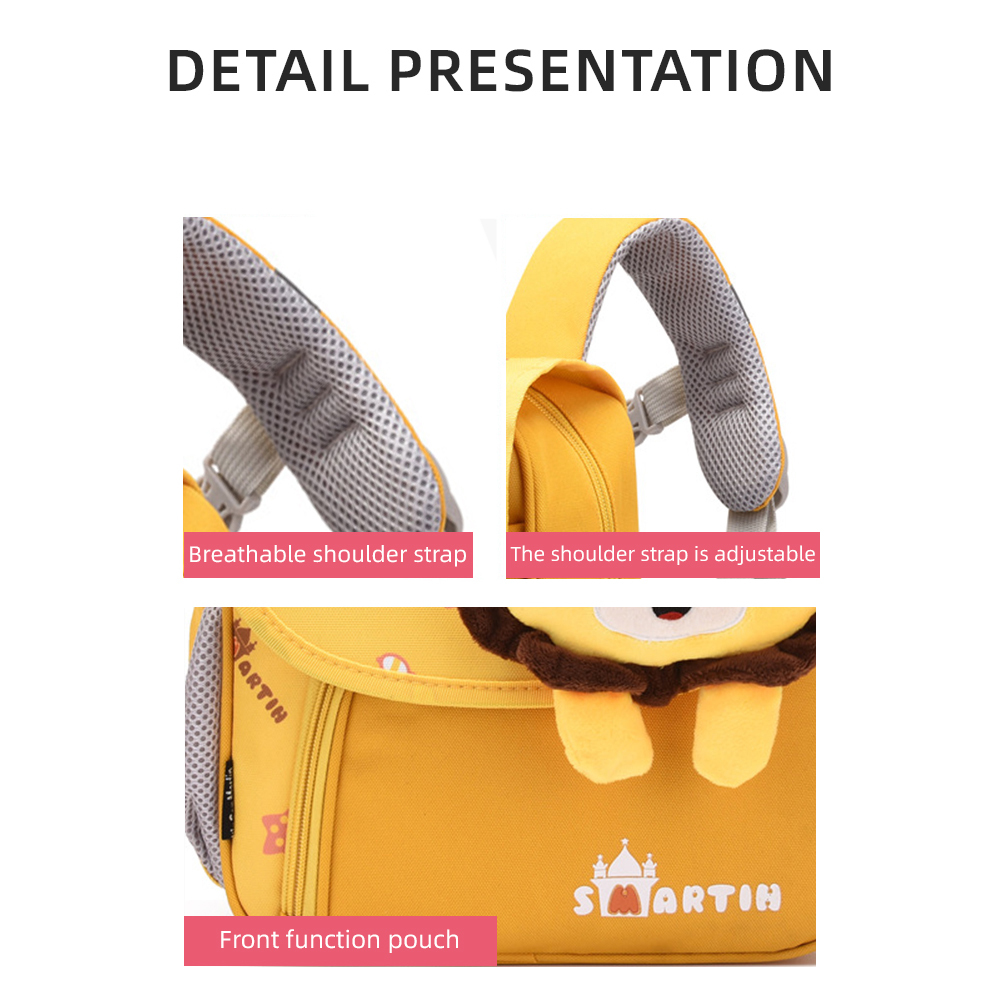 Personalised Pink Bunny Yellow Tiger Blue Dinosaur Children School Bag Embroidery Name Black Backpack Customised Schoolbag Travel Bag For Kids