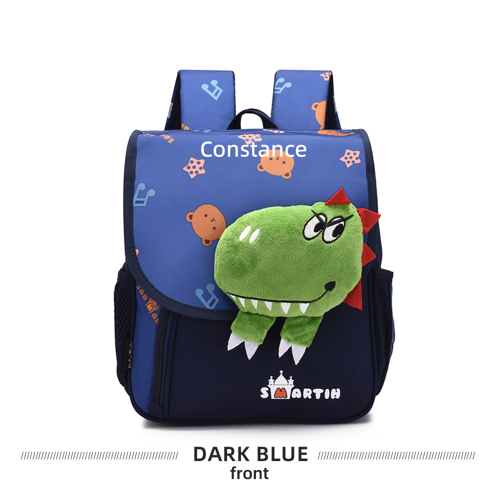 Personalised Pink Bunny Yellow Tiger Blue Dinosaur Children School Bag Embroidery Name Black Backpack Customised Schoolbag Travel Bag For Kids