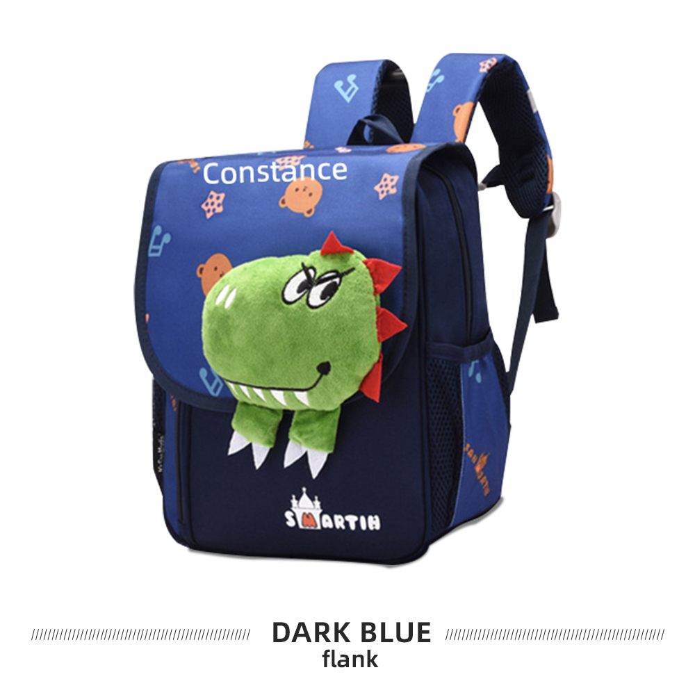 Personalised Pink Bunny Yellow Tiger Blue Dinosaur Children School Bag Embroidery Name Black Backpack Customised Schoolbag Travel Bag For Kids