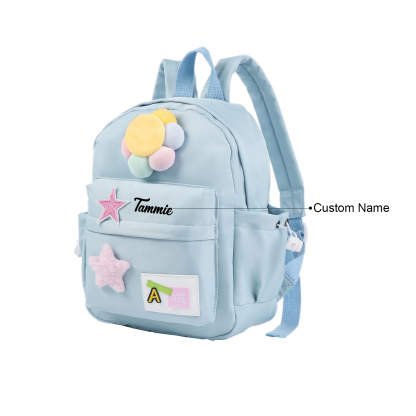 Personalised Name Cute School Bag Custom Nylon Backpack Back To School Gift for Kids-Jessemade AU