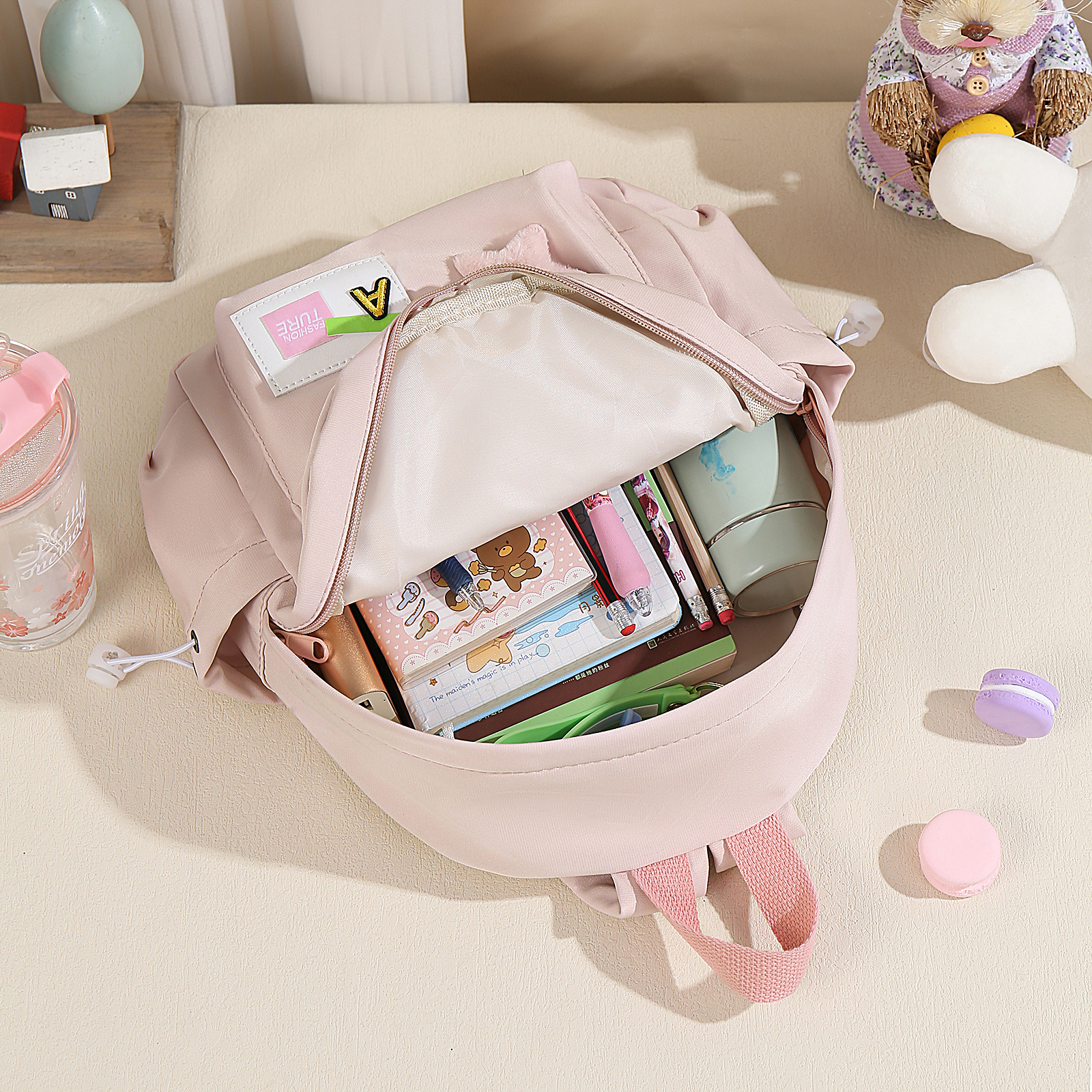 Personalised Name Cute School Bag Custom Nylon Backpack Back To School Gift for Kids-Jessemade AU