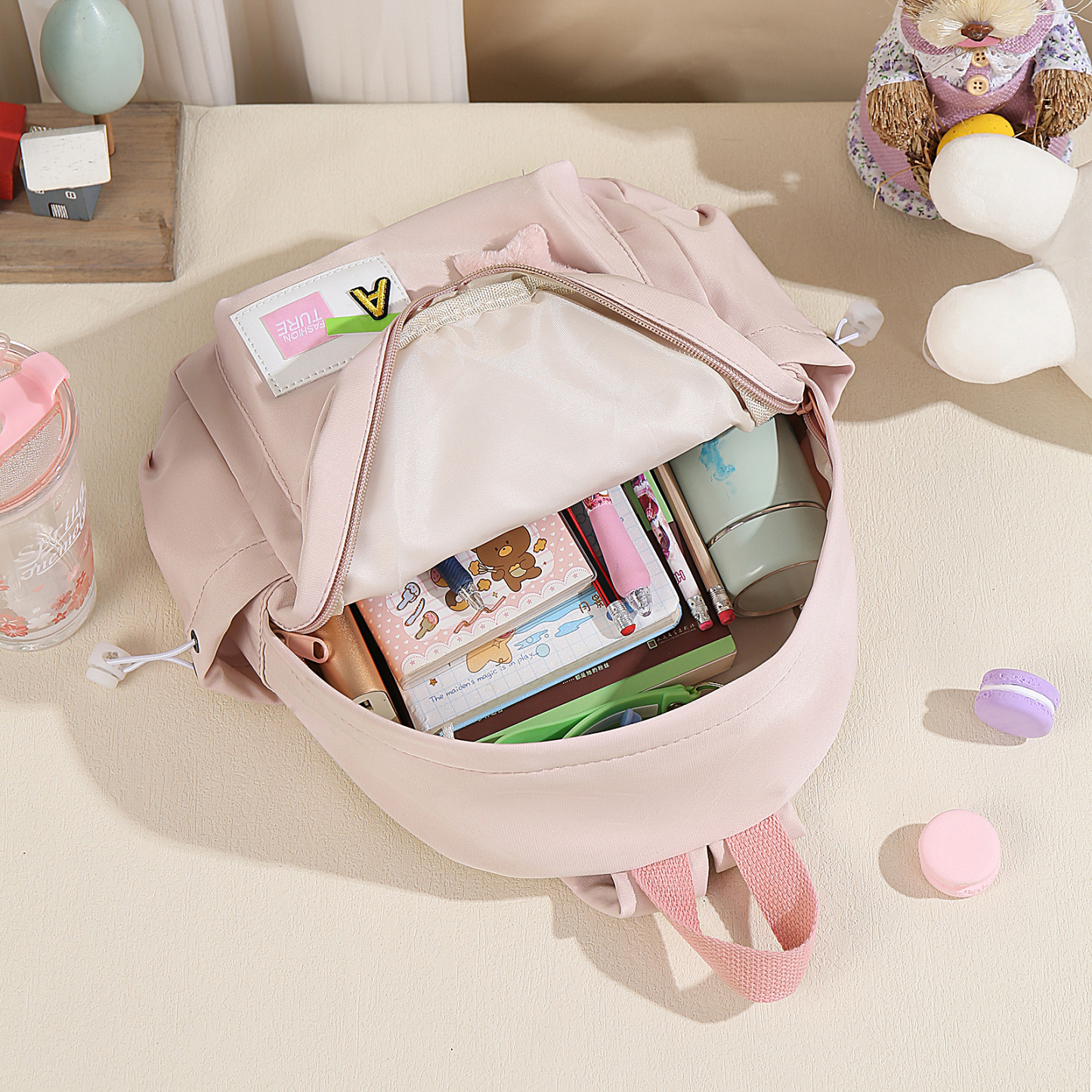 Personalised Name Cute School Bag Custom Nylon Backpack Back To School Gift for Kids-Jessemade AU