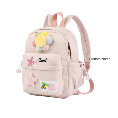 Personalised Name Cute School Bag Custom Nylon Backpack Back To School Gift for Kids-Jessemade AU