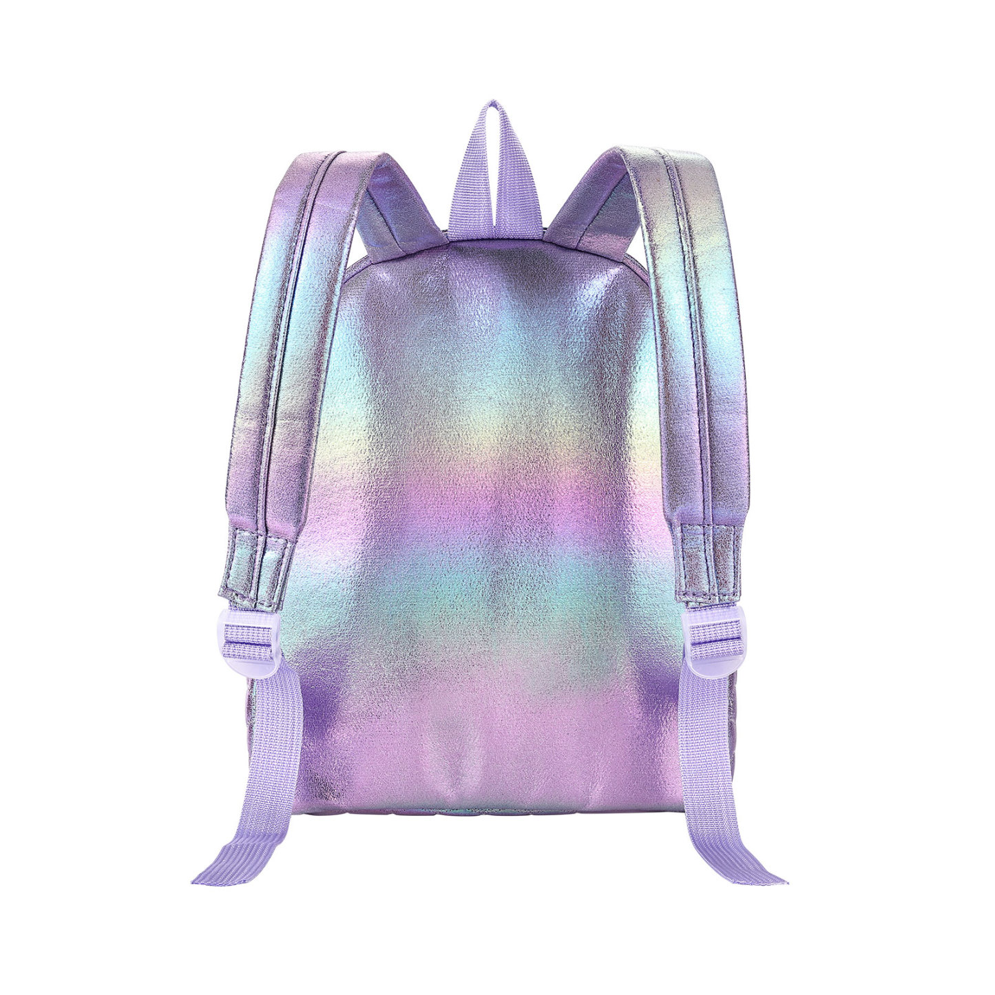 Personalised Embroidery Name Girls Holographic Quilted Pattern Fish Tail Decor Classic Backpack Gift for Kids