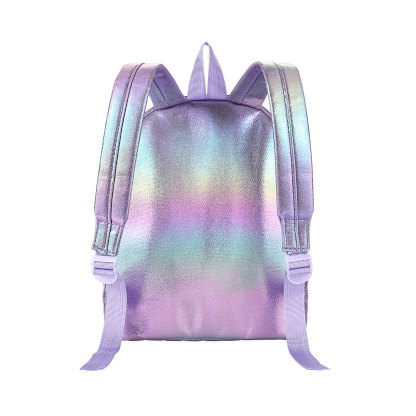 Personalised Embroidery Name Girls Holographic Quilted Pattern Fish Tail Decor Classic Backpack Gift for Kids