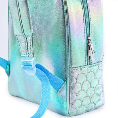 Personalised Embroidery Name Girls Holographic Quilted Pattern Fish Tail Decor Classic Backpack Gift for Kids