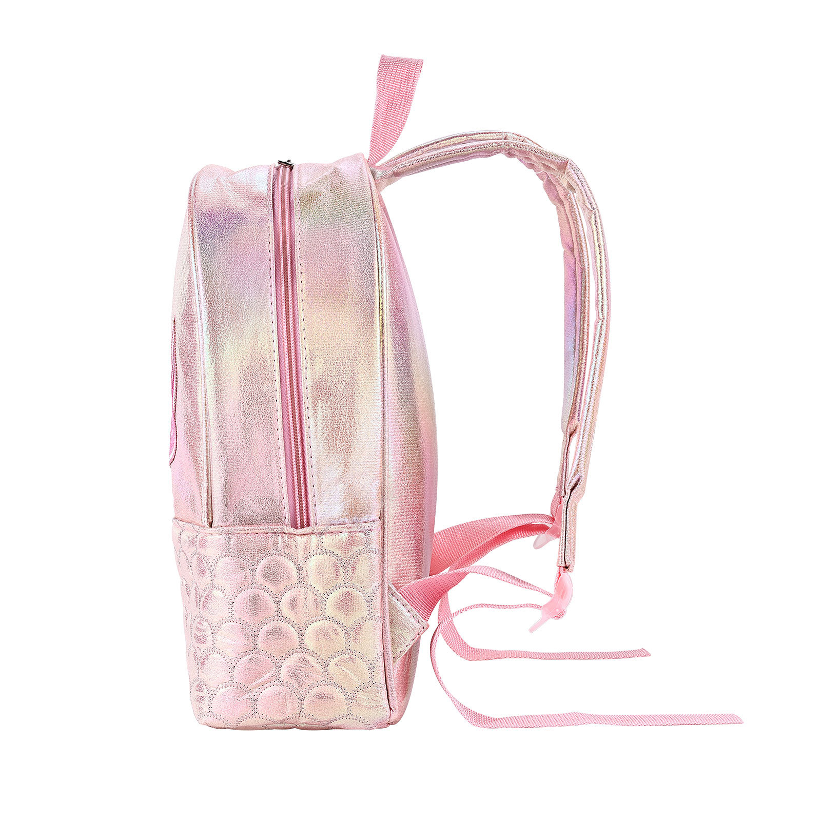 Personalised Embroidery Name Girls Holographic Quilted Pattern Fish Tail Decor Classic Backpack Gift for Kids