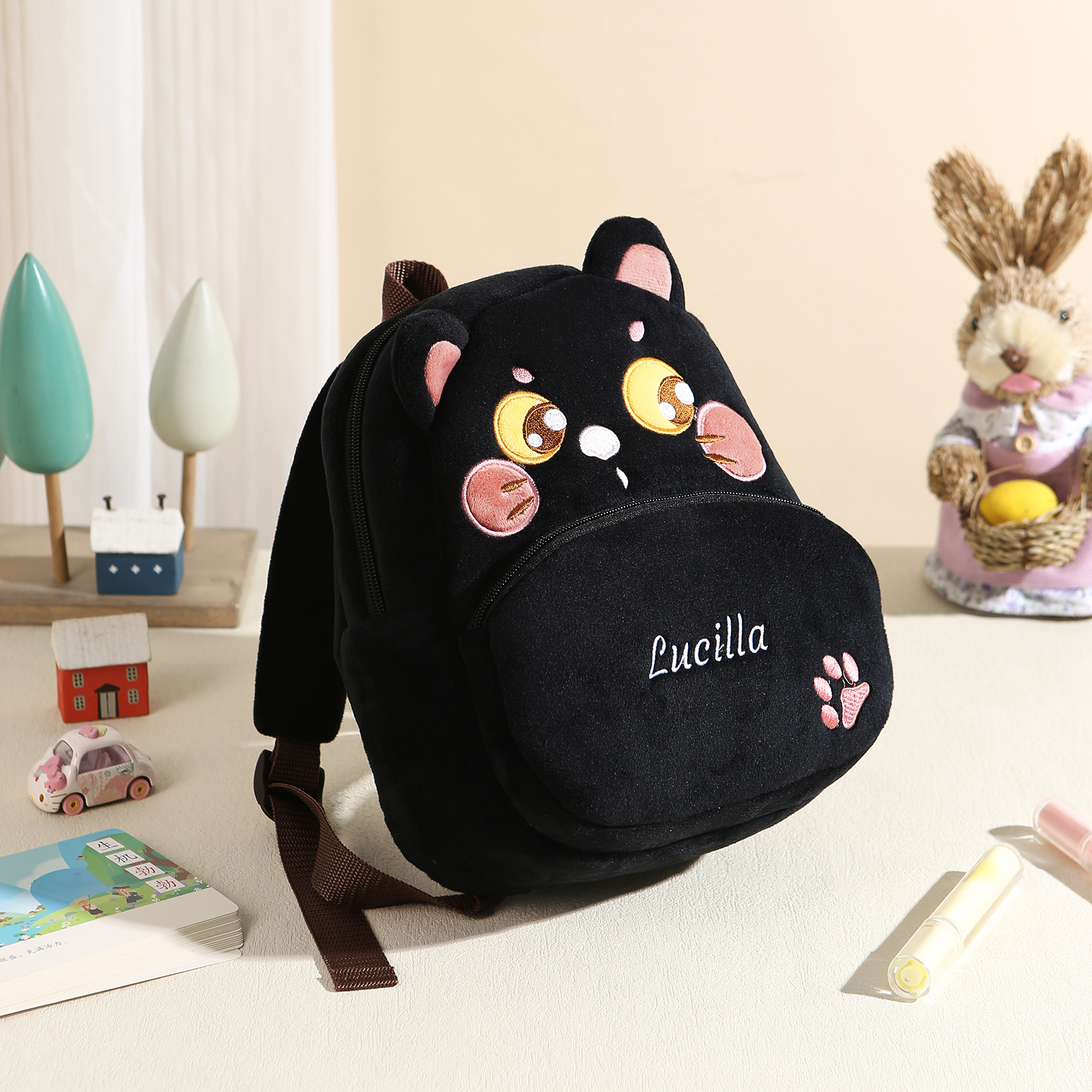 Personalised Kids School Bag with Name & Animals – Back to School Gift | Jessemade
