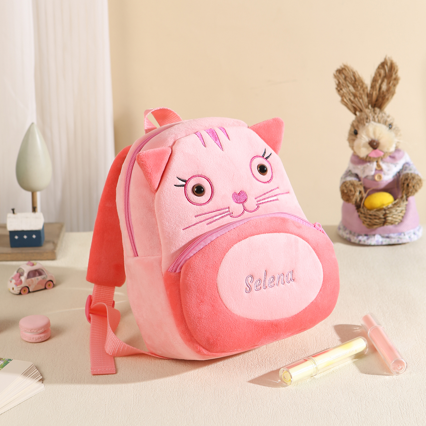 Personalised Kids School Bag with Name & Animals – Back to School Gift | Jessemade