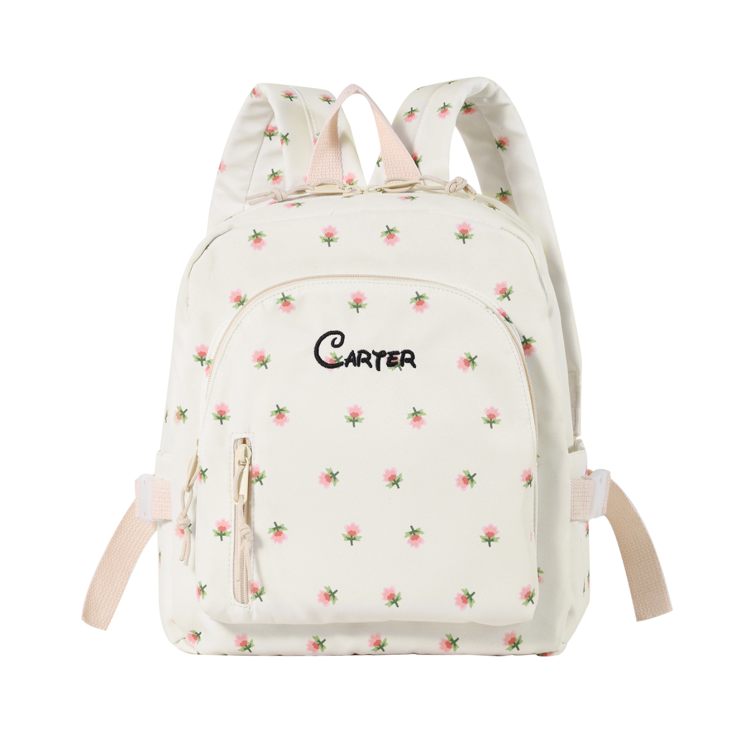 Personalised Kids School Bag with Name & Flowers – Back to School Gift | Jessemade