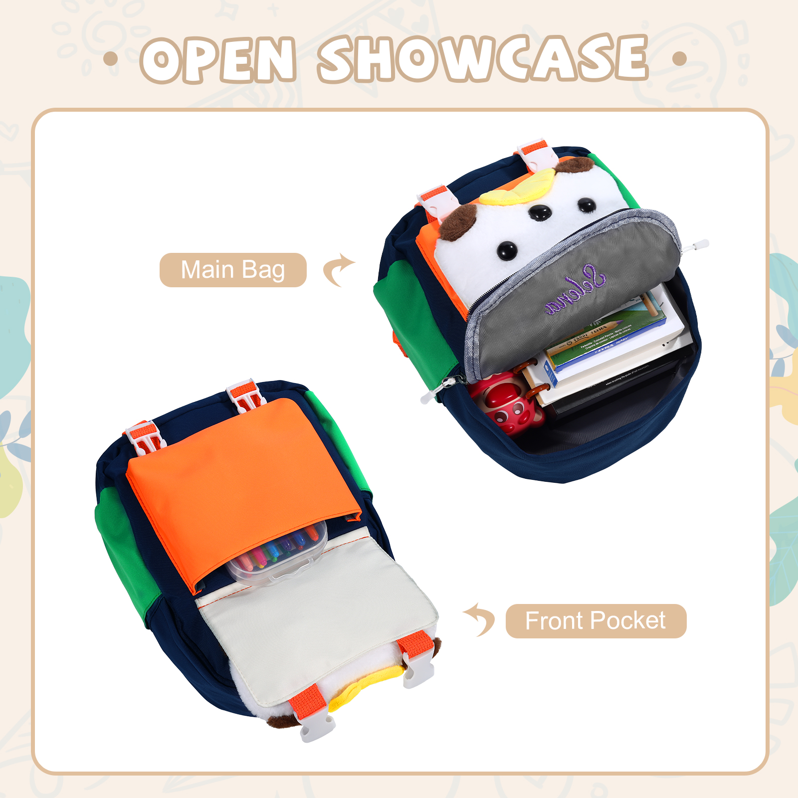 Personalised Kids Puppy Bag with Custom Name – Back to School Gift | Jessemade