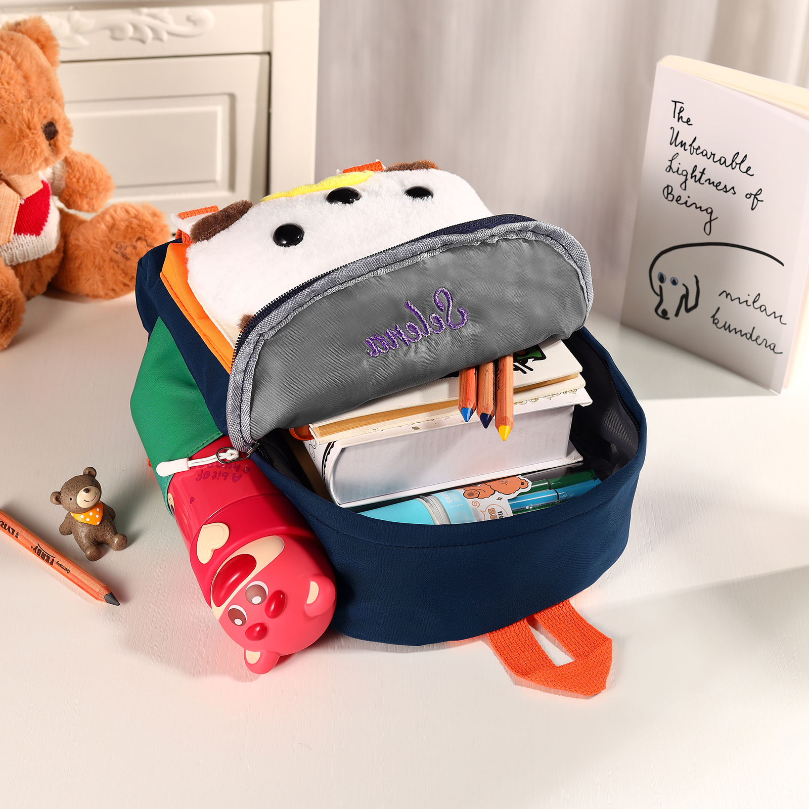 Personalised Kids Puppy Bag with Custom Name – Back to School Gift | Jessemade