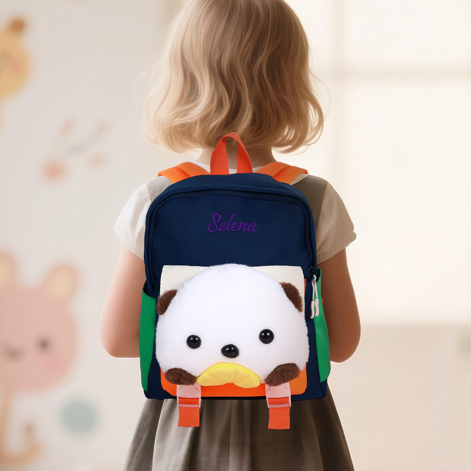 Personalised Kids Puppy Bag with Custom Name – Back to School Gift | Jessemade
