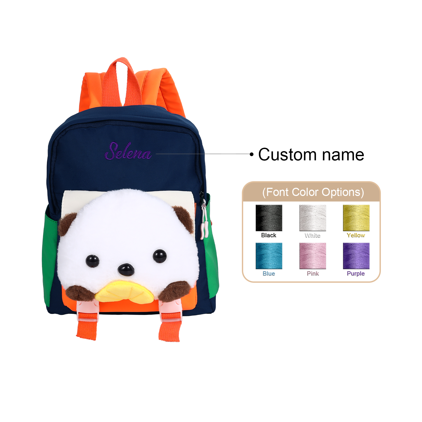 Personalised Kids Puppy Bag with Custom Name – Back to School Gift | Jessemade