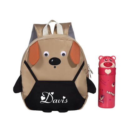 Personalised Kids Dog Backpack with Custom Name – Back to School Gift | Jessemade