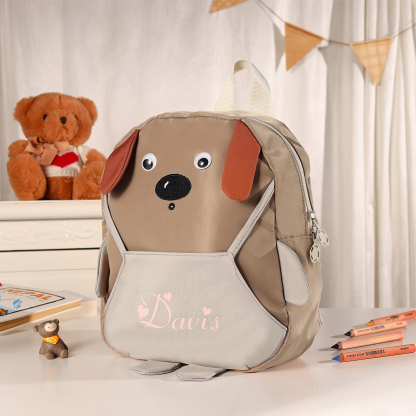 Personalised Kids Dog Backpack with Custom Name – Back to School Gift | Jessemade