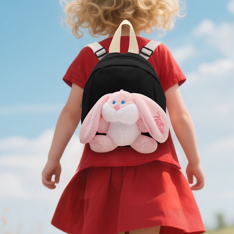 Personalised Bunny School Bag with Custom Name - Back to School Gift | Jessemade