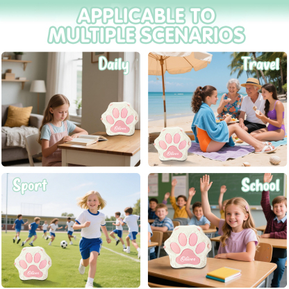 Personalised Cat Paw Backpack with Custom Name and Colour, 4 Styles | Jessemade