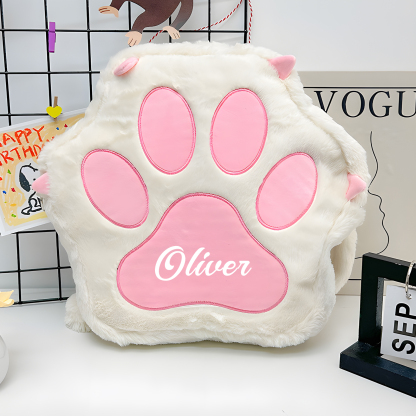 Personalised Cat Paw Backpack with Custom Name and Colour, 4 Styles | Jessemade